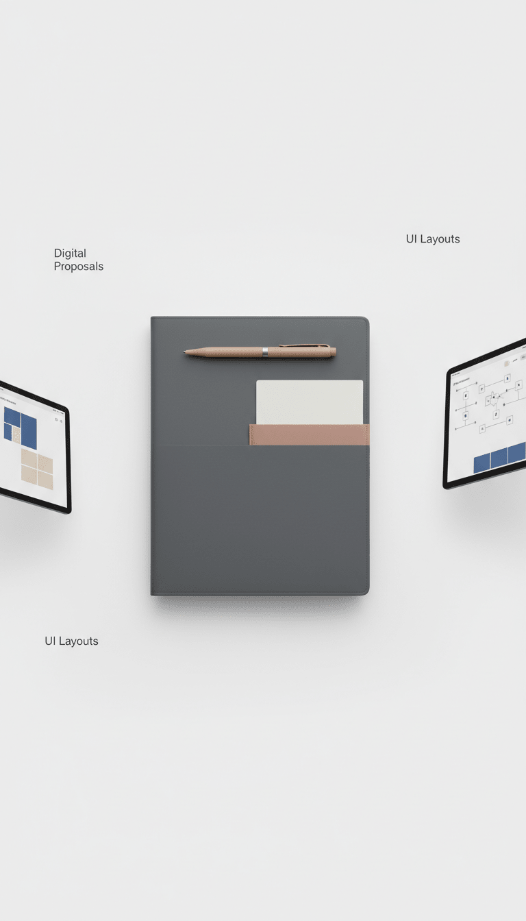 Minimalist Folio Welcome Kit with Pen - WEBWORLDSTUDIO